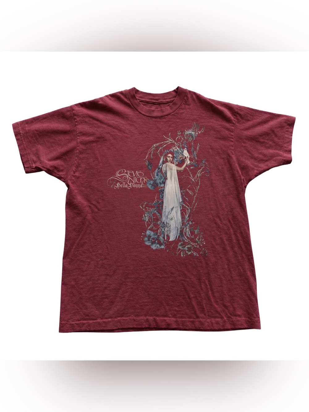 Antique CherryRed Maroon Short-Sleeve Graphic Tee with Vintage Art